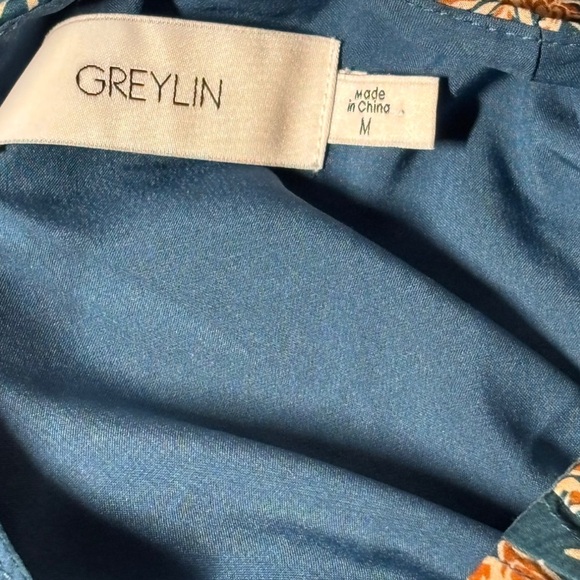 Greylin‎ Multi-Color Floral Long Sleeve Floral Midi Dress , Size Medium - Picture 5 of 5